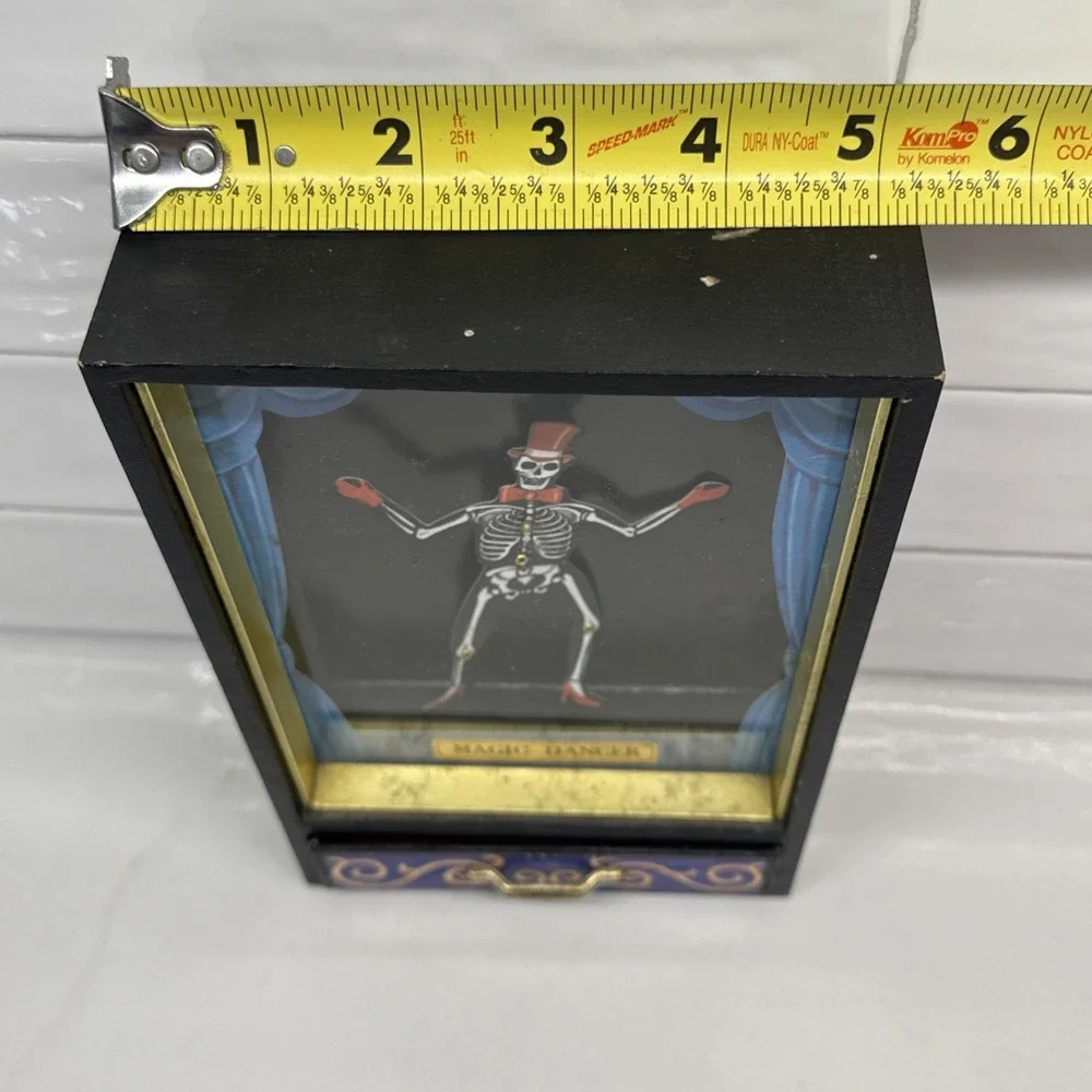 OTAGIRI Japan Magic Dancer Skeleton 12/1028 Music Box French CAN CAN Not Working
